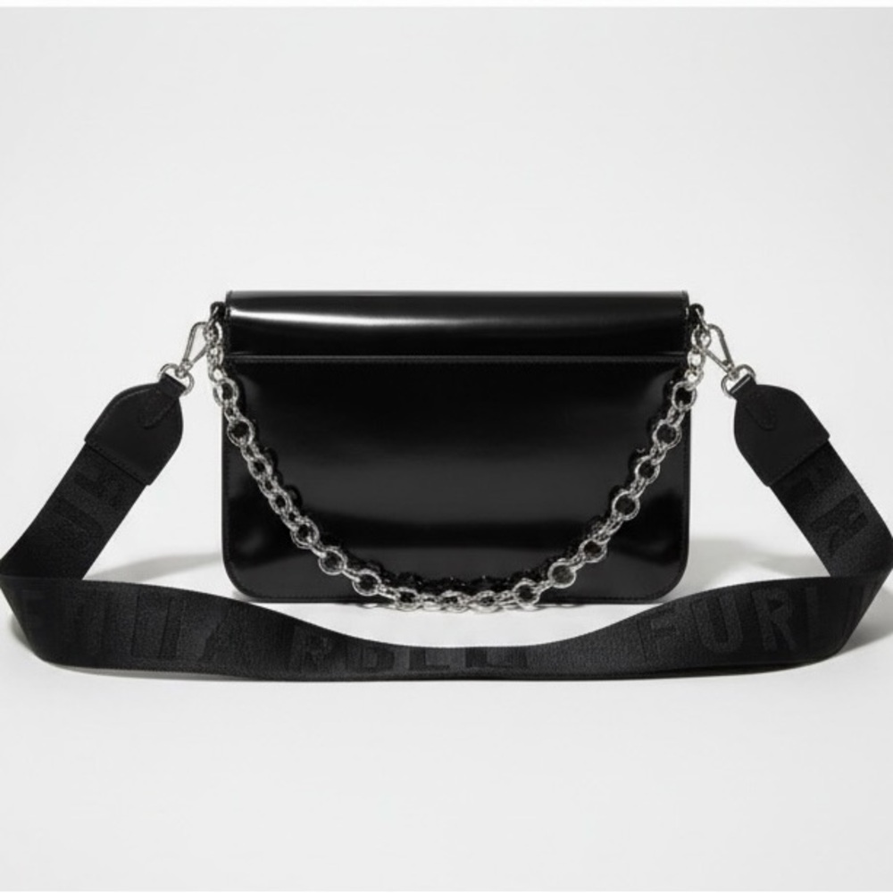 NWT FURLA Shoulder Bag FURLA Splendida Women's BlackBrown - Picture 2 of 4